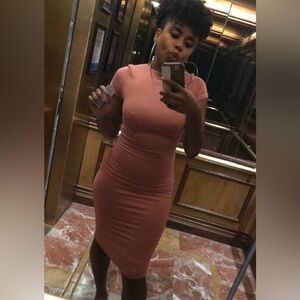 Form-Fitting Midi Bodycon Dress